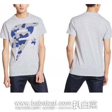 英国亚马逊:G-Star 男士印花T恤 特价£11.5,直邮退税实付新低£9.38,直邮含税到手¥134