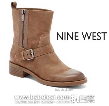 6PM：Nine West 玖熙 Hanzil 女士真皮机车靴 原价$139，现特价$49.99