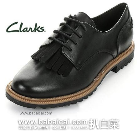 英国亚马逊：Clarks 其乐 女士 真皮 复古简约休闲鞋 （原价£50，现售价降至£34.99），直邮退税后实付£29.17