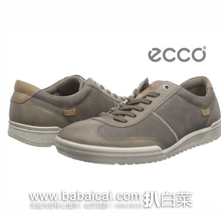 Prime会员7折！ECCO 爱步 Fraser 男士真皮休闲板鞋 原价$113.62，现降至$79.55，下单7折后实付$55.68