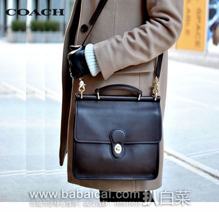 6PM：COACH 蔻驰 Willis Bag 女士 真皮英伦风 剑桥包  原价$298，现特价$179.99