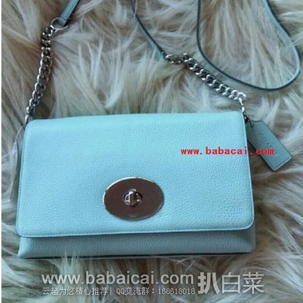 6PM：COACH 蔻驰 女士真皮斜挎包 原价$195，现特价$97.99，到手约￥730