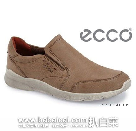 6PM：ECCO  爱步  Irondale Slip-On 男士 真皮一脚蹬鞋 原价$130，现特价$64.99