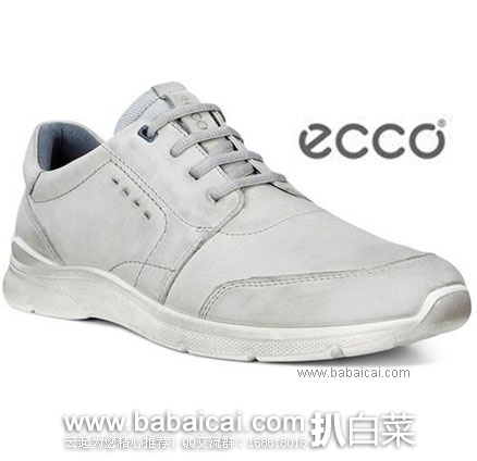 英国亚马逊：ECCO 爱步 Irondale 男士 真皮休闲运动鞋 （原价£120，现降至£43.02），直邮退税后实付新低£35.85
