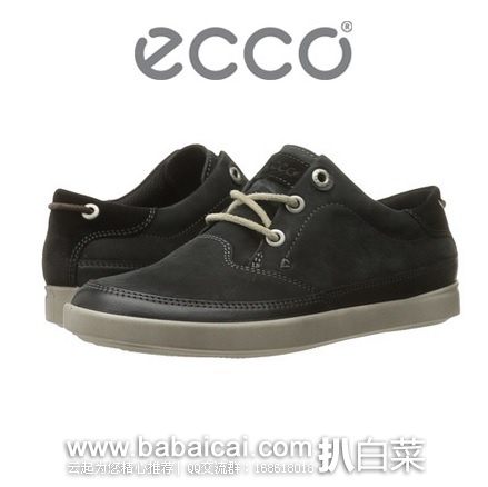 6pm：ECCO 爱步 女士三眼系带真皮休闲鞋 原价$140，现$64.99，公码9折$58.49，到手￥465，国内￥1599