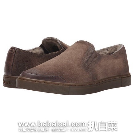Frye 弗莱 Gemma Slip Shearling 女款一脚蹬真皮棉鞋 羊毛衬里 原价$198,现历史新低$29.98,到手约¥280