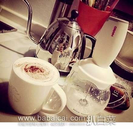 日本亚马逊：HARIO  电动咖啡奶泡机 CQT-45  现特价1482日元（约￥96）