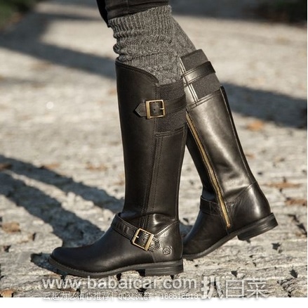 Timberland 天木兰 Savin Hill 真皮女士高筒靴 原价$240,现$60左右,到手约¥549,国内¥2000+
