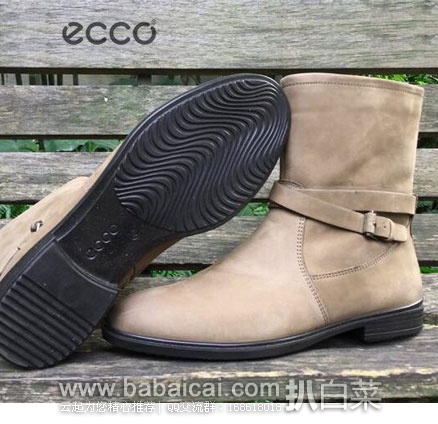英国亚马逊:ECCO 爱步 Touch 15B 女士 真皮平底短靴 原价£125,现降至£56.25,直邮退税后£46.88