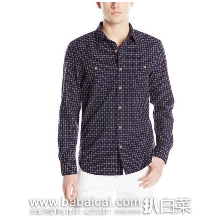 Lucky Brand 幸运牌 Indigo Dobby 男士亚麻衬衫 原价$70，现历史新低$13.45起，直邮含税到手仅￥129