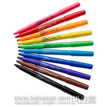 同类产品销量冠军！Mr. Sketch Stix 水果香味10色马克笔  优惠券后实付$3.39