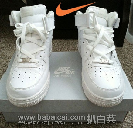 英国亚马逊：NIKE 耐克 空军一号 经典男款中帮鞋 降至£50，直邮退税后£41.67