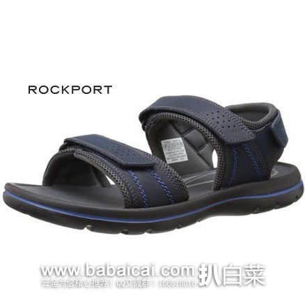 Rockport 乐步 男士 魔术贴休闲凉鞋  原价$70，现降至$29.99