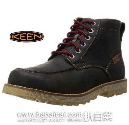 KEEN 科恩 男士 The 59 Moc Toe Boot 真皮高帮系带短靴  原价$150，现特价$46.57