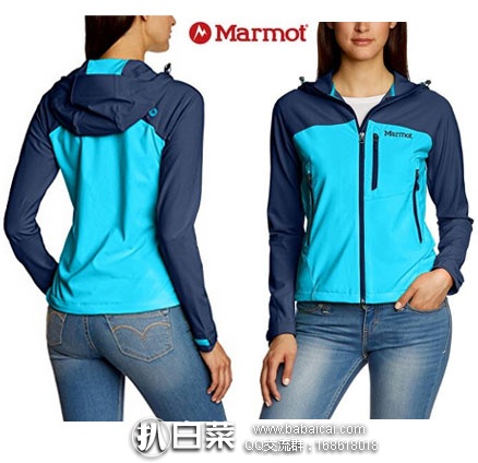英国亚马逊：MARMOT 土拨鼠 Estes Soft Shell Jacket M3级 女款 软壳夹克 原价£97.01，现降至£29.91，退税后实付£24.93起