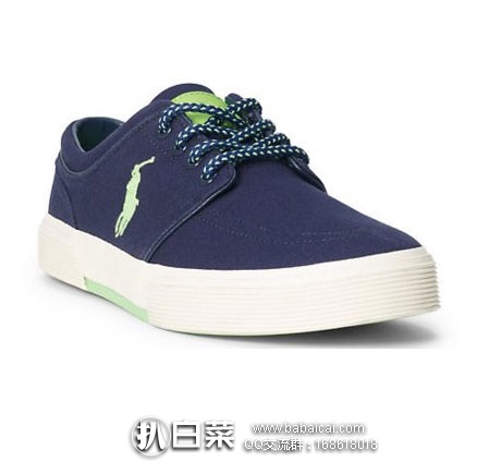 Ralph Lauren拉夫劳伦：Faxon 男士 4孔系带帆布鞋  原价$59，现特价$19.99，折后价$13.99