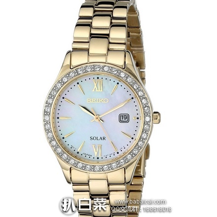 Seiko 精工 SUT076 女士施华洛世奇水钻装饰时尚腕表 原价$295，现$118