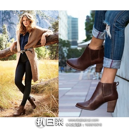 6pm：UGG Poppy 女士深棕色真皮粗跟踝靴 原价$195，现特价$97.99，公码9折新低$88.2，到手约￥695
