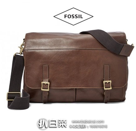 Fossil 化石 Defender系列 15英寸 男士复古邮差包  原价$298，现降至3.2折$95.12