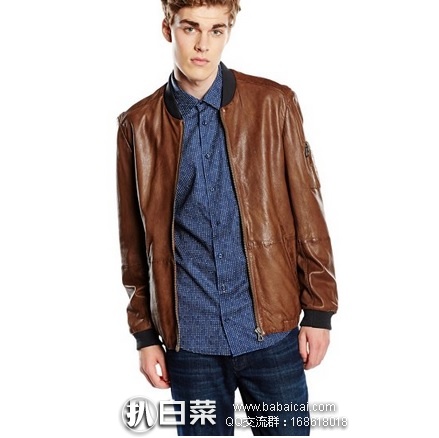 英国亚马逊:HUGO BOSS 雨果博斯 ORANGE 橙标系列 男士真皮夹克 原价£460,现£170.94,直邮退税实付新低£142.45,直邮含税到手仅¥1452