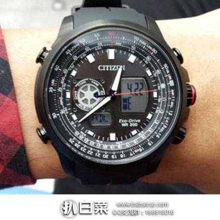 CITIZEN 西铁城 Promaster Air系列 200米防水 光动能男表 （原价$395，现$204.95），黑五7折新低$143.46