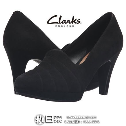 亚马逊海外购：Clarks 其乐 女士 Narine Flora Dress Pump 麂皮绒高跟浅口鞋 降至￥292.24