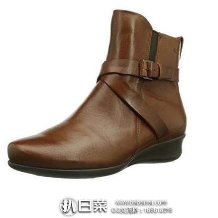 ECCO 爱步 女士真皮搭扣短靴 原价$270，现新低$77，到手约￥610