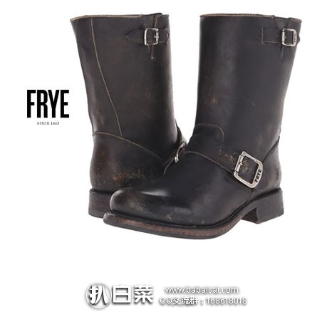 金盒特价，Frye 弗莱  女士 真皮中筒靴  降至3.4折 $112.9，到手￥885