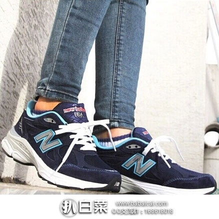 New Balance 新百伦 女款 W990V3第三代总统慢跑鞋 （原价$154.95，现$82.46 ）黑五8折新低$65.97