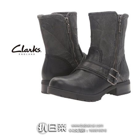 亚马逊海外购：Clarks 其乐 女士 真皮大圆头机车靴  降至￥200.51