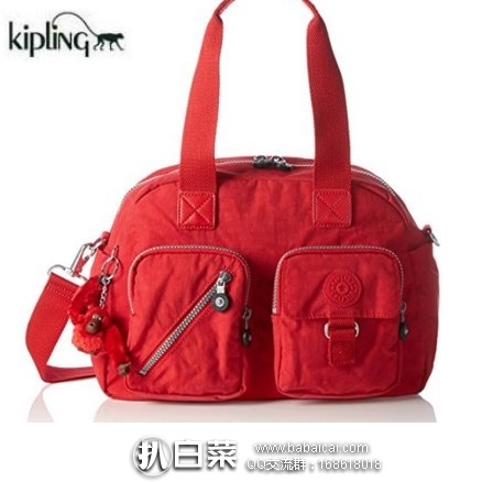 英国亚马逊：Kipling 吉普林 Defea 经典标志款女士 手拎斜跨包 原价£85，现£32.6，直邮退税实付£27.17，直邮含税到手仅￥354，国内￥1050