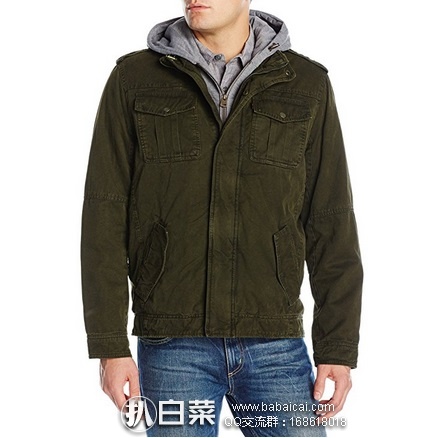 Levi’s 李维斯 Washed Cotton 男士休闲夹克 原价$220，现历史低价$59.99，到手约￥500