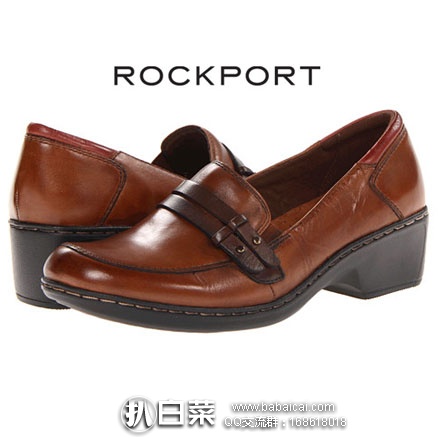 6PM：Rockport 乐步 女士真皮一脚蹬皮鞋  原价$100，现降至3折$29.99