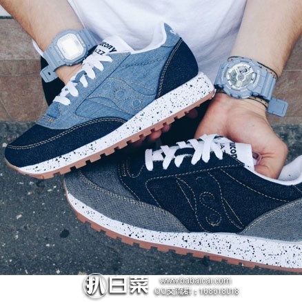 Saucony 索康尼  男士 丹宁款 复古运动鞋 降至$23.32