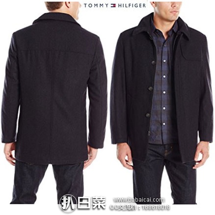 Tommy Hilfiger 汤米希尔费格 男士羊毛混纺外套 原价$495，现降至$43.76
