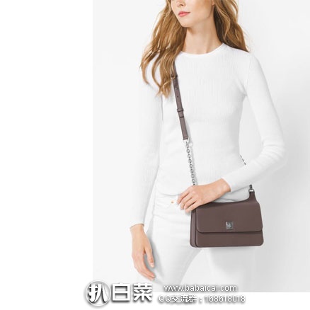 Spring：Michael Kors 女士真皮中号单肩包 原价$378，现1.7折新低$68.04，到手￥615 国内￥2550
