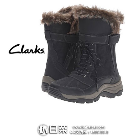 6PM：Clarks 其乐 Mazlyn West 女士加绒真皮中筒靴 原价$190，现降至新低1.5折$27.99