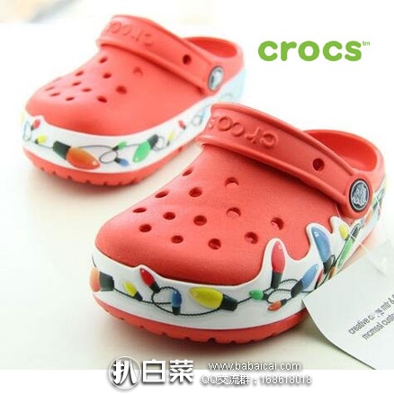 6PM：Crocs 卡洛驰 Crocband Holiday Lights Clog 中性款 假日系列沙滩鞋/洞洞鞋  特价$27.99