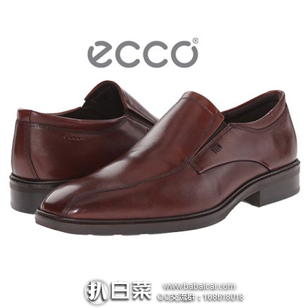 6PM:ECCO 爱步Illinois Slip-On 男士真皮一脚蹬鞋 原价$260,现降至5折$129.99