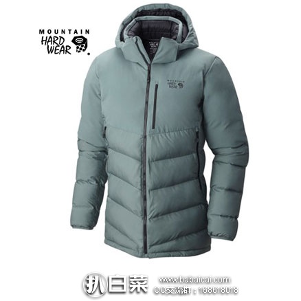 REI： Mountain Hardwear 螺母 男士连帽羽绒服  现价$149.83，额外75折后$112.3
