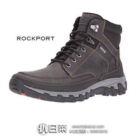 Rockport 乐步 男士 高帮防水雪地靴 原价$140,现3.6折 $50.99