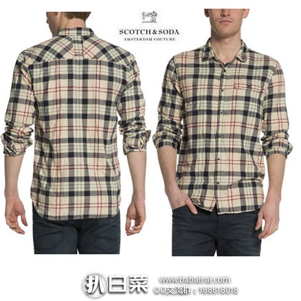 亚马逊海外购：Scotch & Soda 苏格兰苏打 男士 纯棉休闲衬衫 降至￥205元