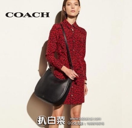 6PM:COACH 蔻驰 女士真皮单肩斜跨包 原价$575,现降至4折$230