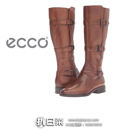 6PM：ECCO 爱步 Chelsea 20 Tall Boot 女士真皮15英寸长靴 原价$260，降至4折$104.99