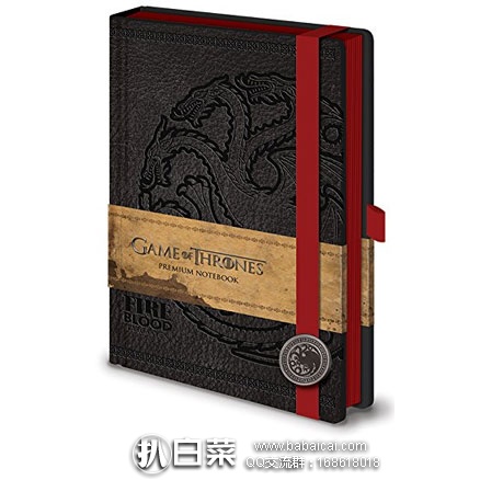 亚马逊海外购：权利的游戏 A5绑带 精装硬壳笔记本 降至￥60元起