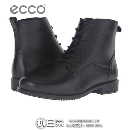 6PM:ECCO 爱步 女士触感25系带平底靴 原价$170,现新低4折$68