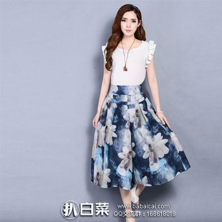 天猫商城：花伊语  高腰 阔腿薄款九分裤长裤 现价￥109元，领取￥50元优惠券，实付￥59元包邮