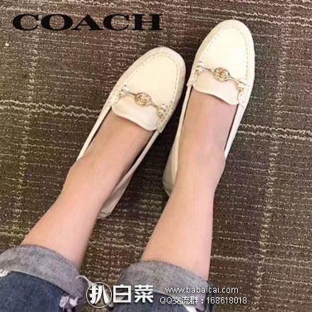 6PM：COACH Arlene 蔻驰  女士 真皮休闲一脚蹬鞋 降至新低$59.99