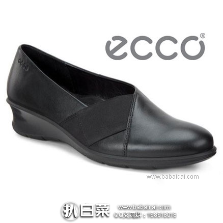 6PM：ECCO  爱步 Felicia 女士 真皮休闲坡跟鞋  现4折售价$47.99