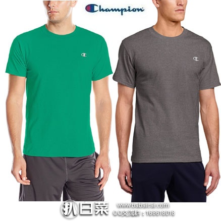 亚马逊海外购：Champion 冠军牌 男士  短袖T恤 降至￥40.87元，凑单免费直邮到手￥47